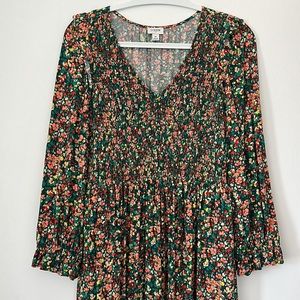 J. Crew Factory smocked midi dress (Size M)